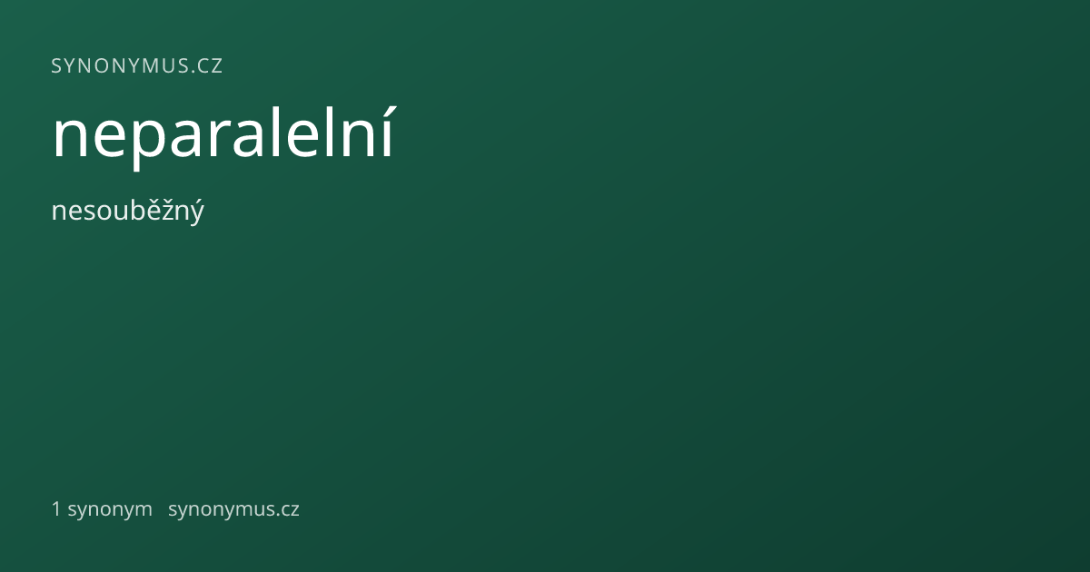 Náhled odkazu: neparalelní