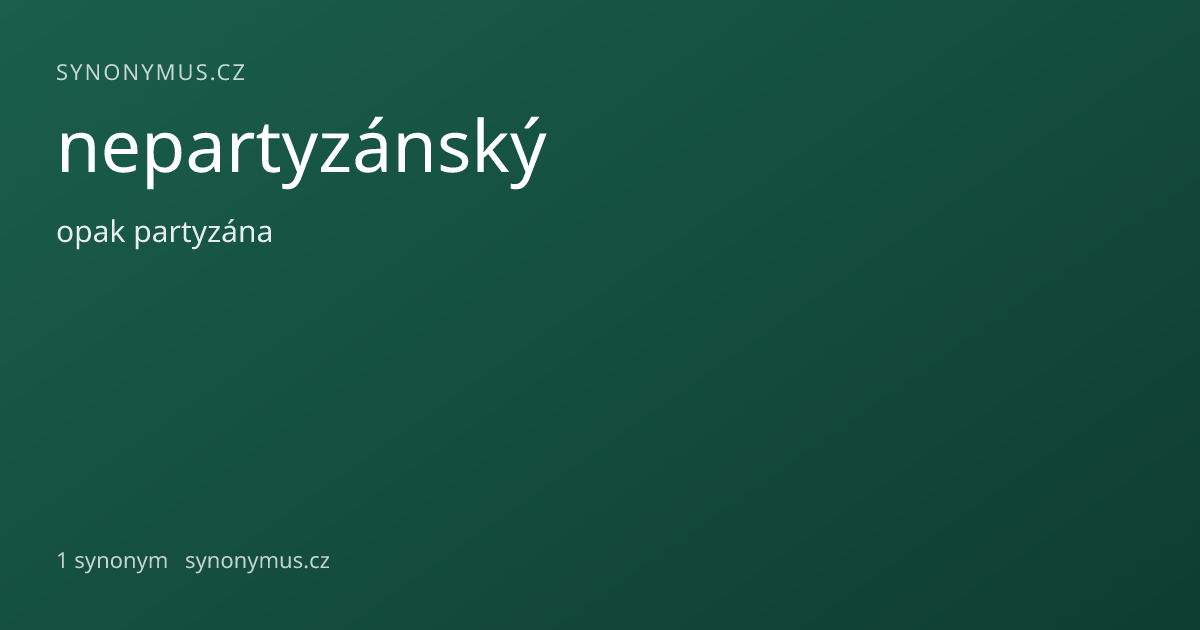 Náhled odkazu: nepartyzánský