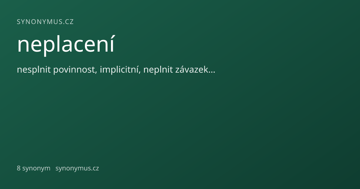 Náhled odkazu: neplacení