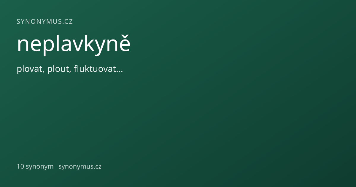 Náhled odkazu: neplavkyně