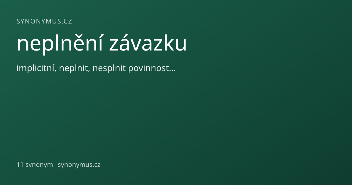 Náhled odkazu: neplnění závazku