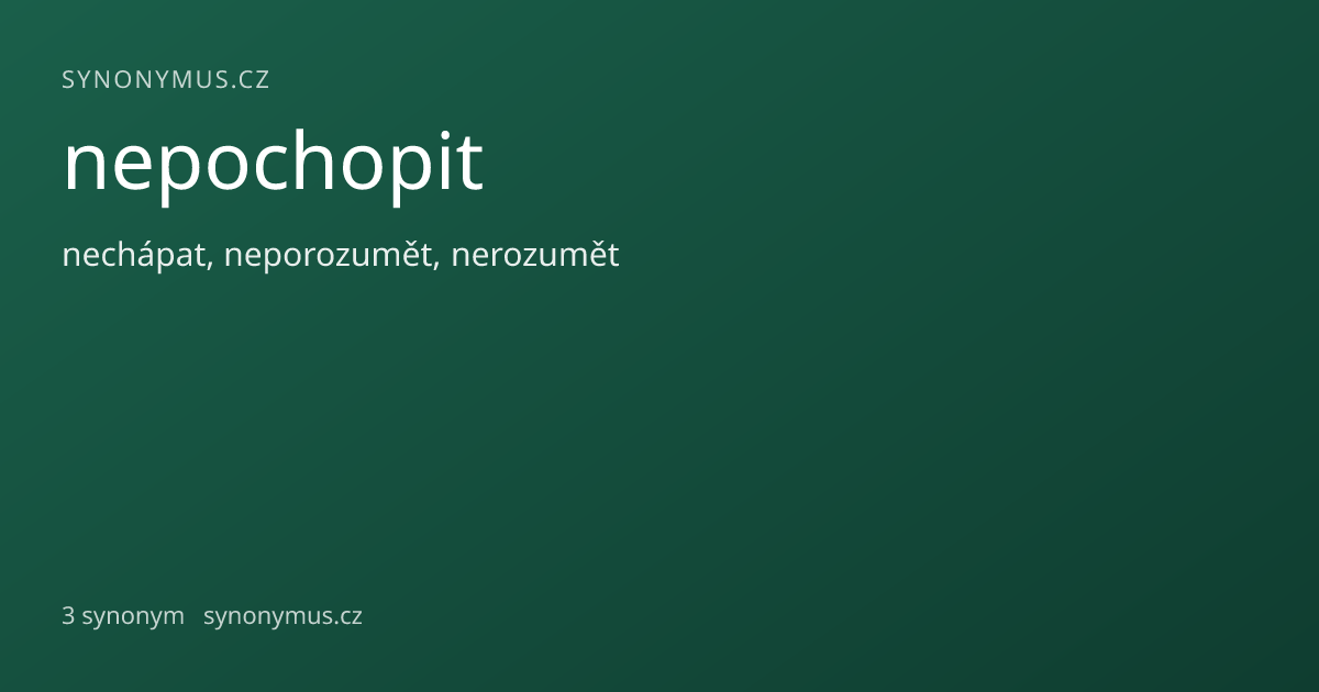 Náhled odkazu: nepochopit
