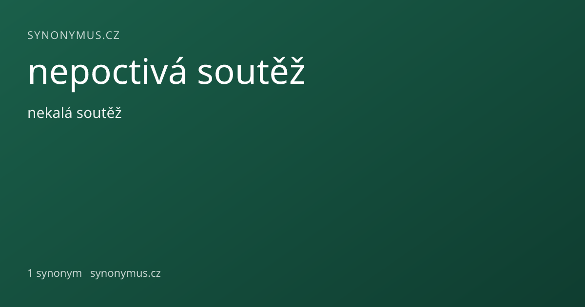 Náhled odkazu: nepoctivá soutěž