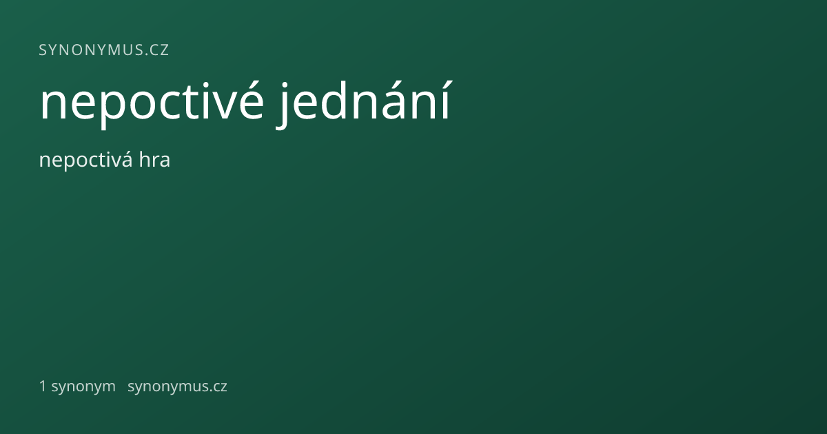 Náhled odkazu: nepoctivé jednání