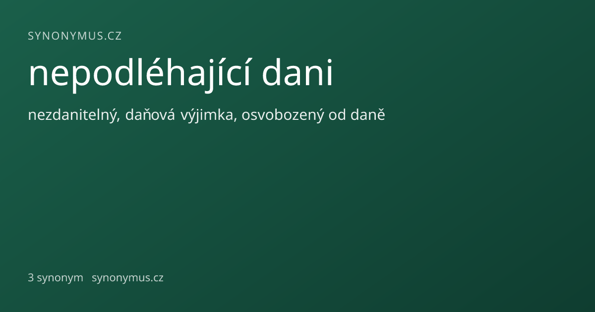 Náhled odkazu: nepodléhající dani