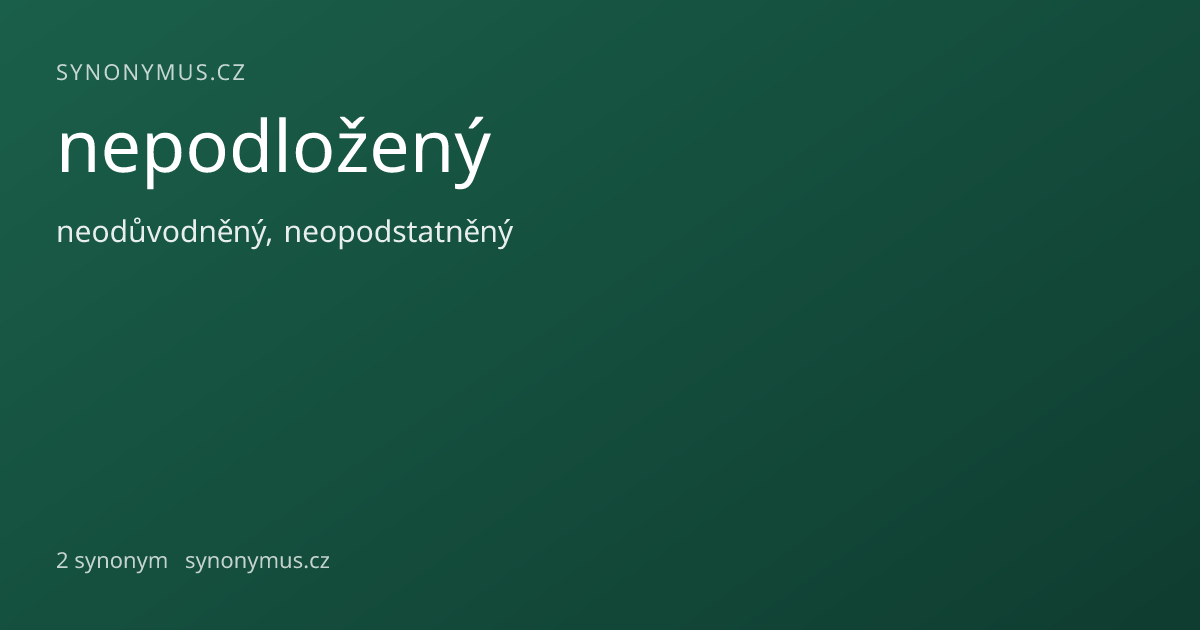Náhled odkazu: nepodložený