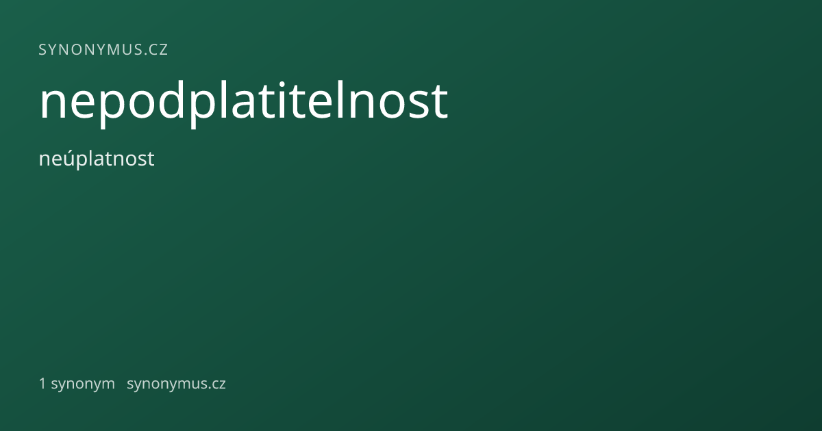 Náhled odkazu: nepodplatitelnost