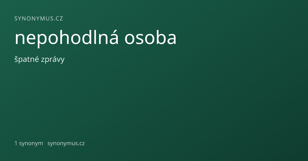 Náhled odkazu: nepohodlná osoba