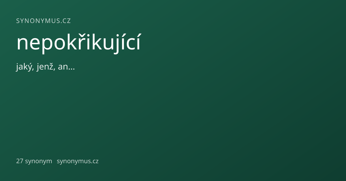 Náhled odkazu: nepokřikující