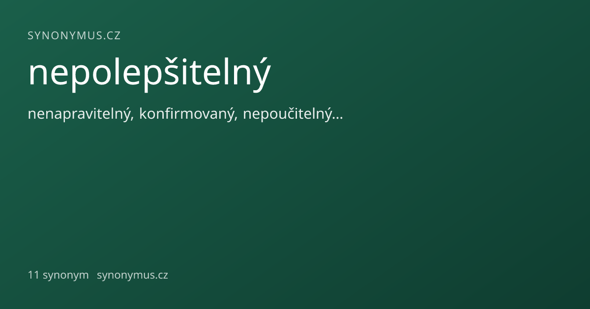 Náhled odkazu: nepolepšitelný