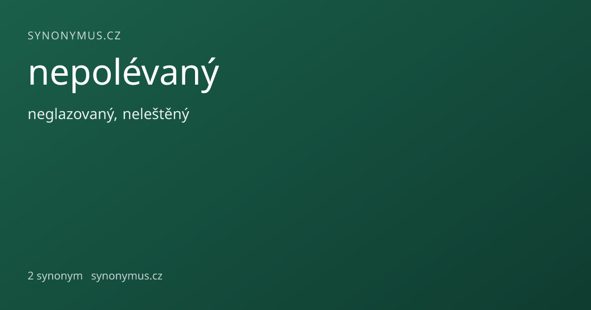Náhled odkazu: nepolévaný