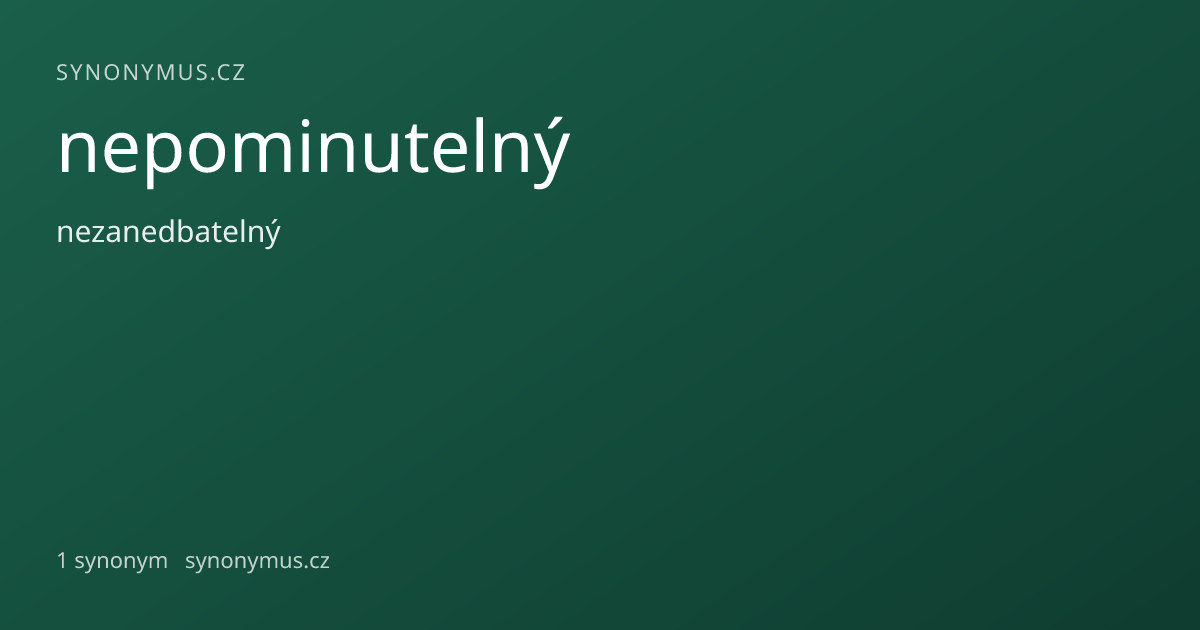 Náhled odkazu: nepominutelný