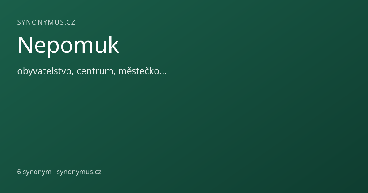 Náhled odkazu: Nepomuk
