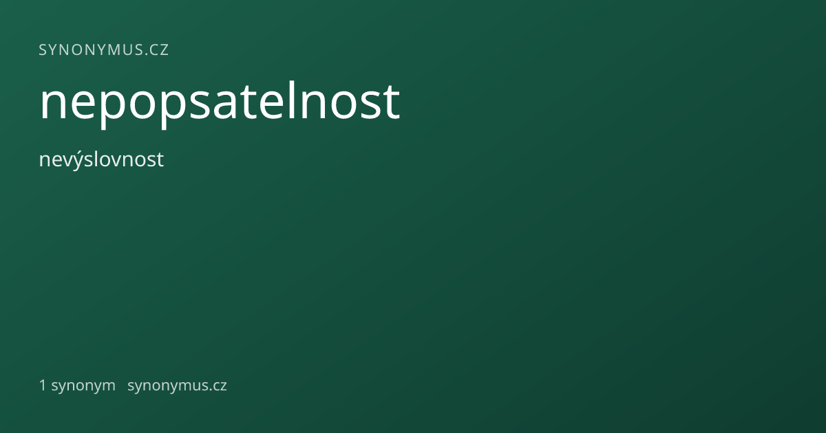 Náhled odkazu: nepopsatelnost