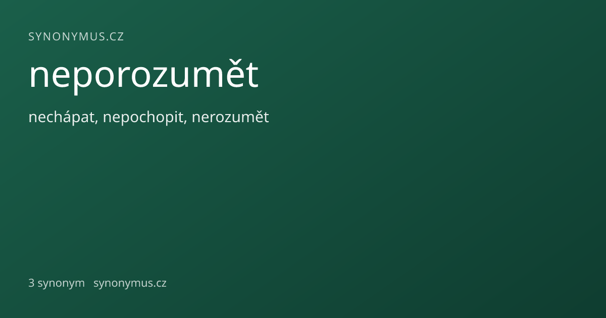 Náhled odkazu: neporozumět