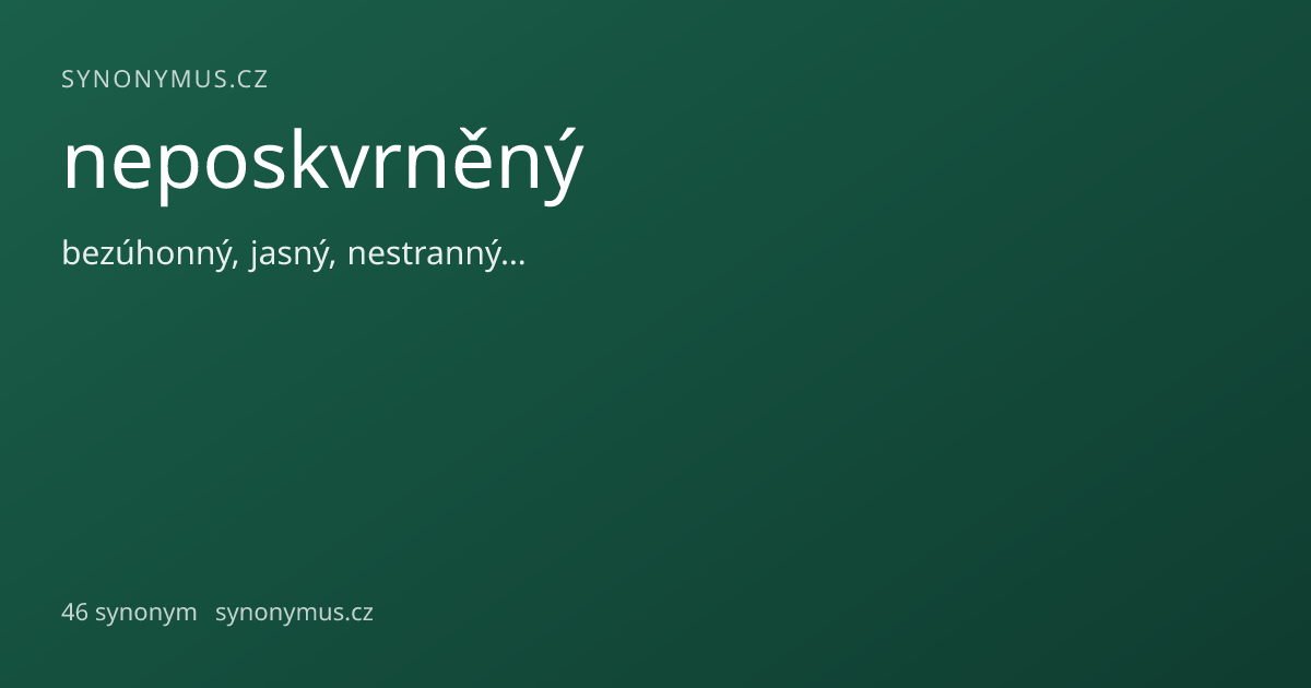 Náhled odkazu: neposkvrněný