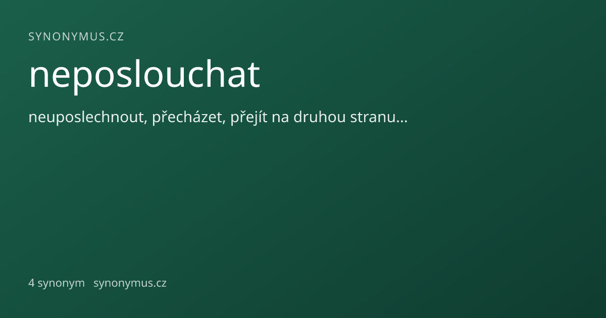 Náhled odkazu: neposlouchat
