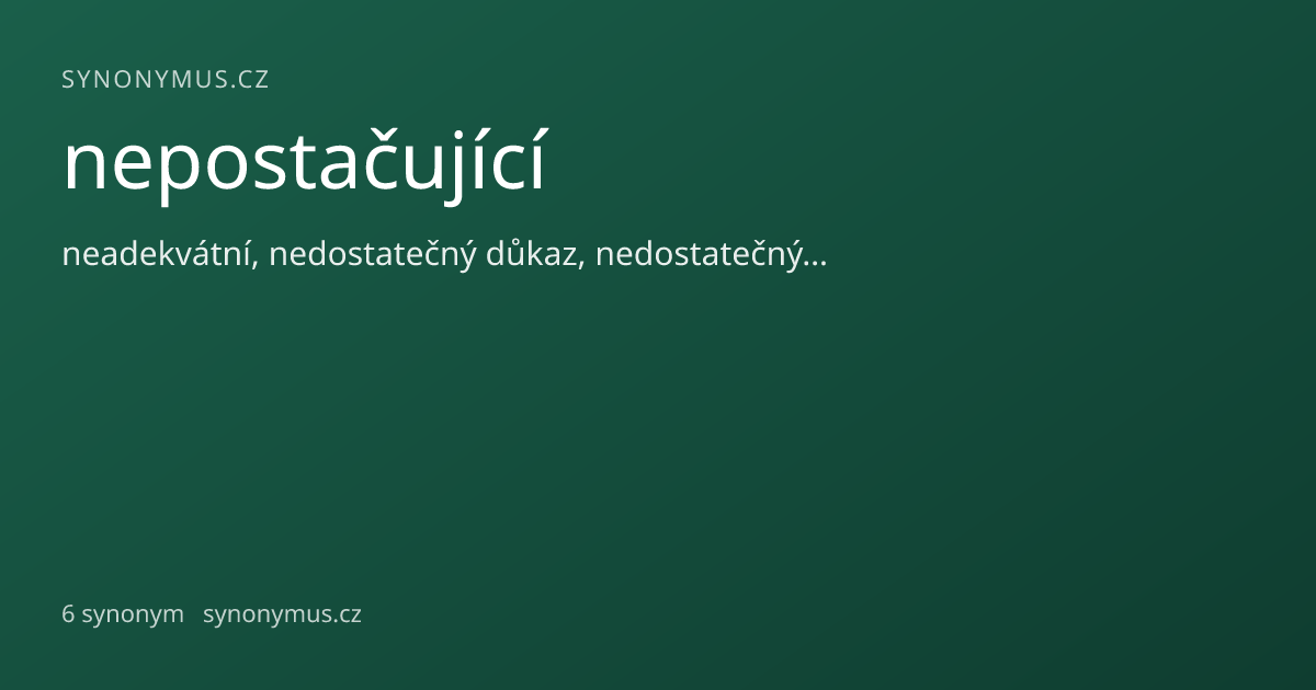 Náhled odkazu: nepostačující