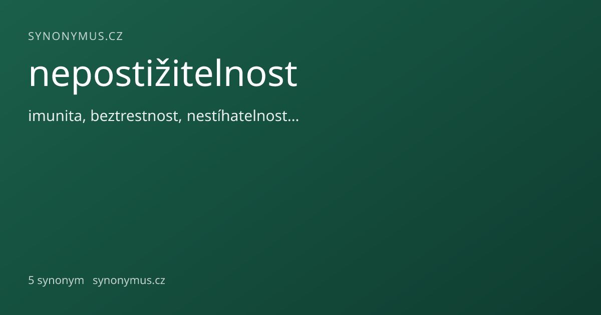 Náhled odkazu: nepostižitelnost