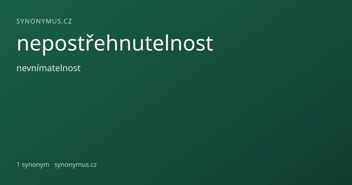 Náhled odkazu: nepostřehnutelnost