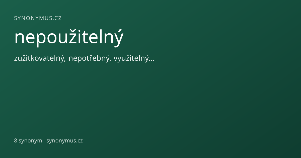 Náhled odkazu: nepoužitelný