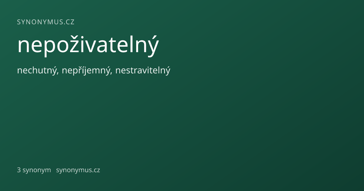 Náhled odkazu: nepoživatelný