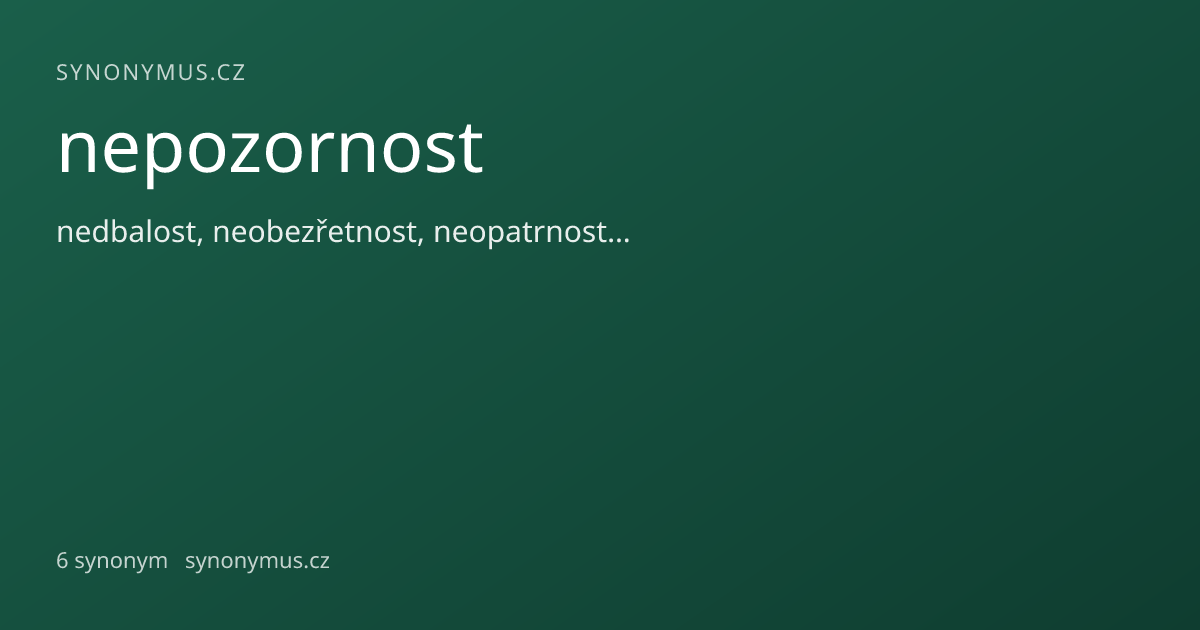 Náhled odkazu: nepozornost