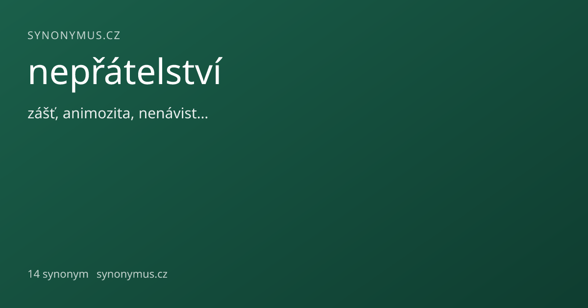 Náhled odkazu: nepřátelství