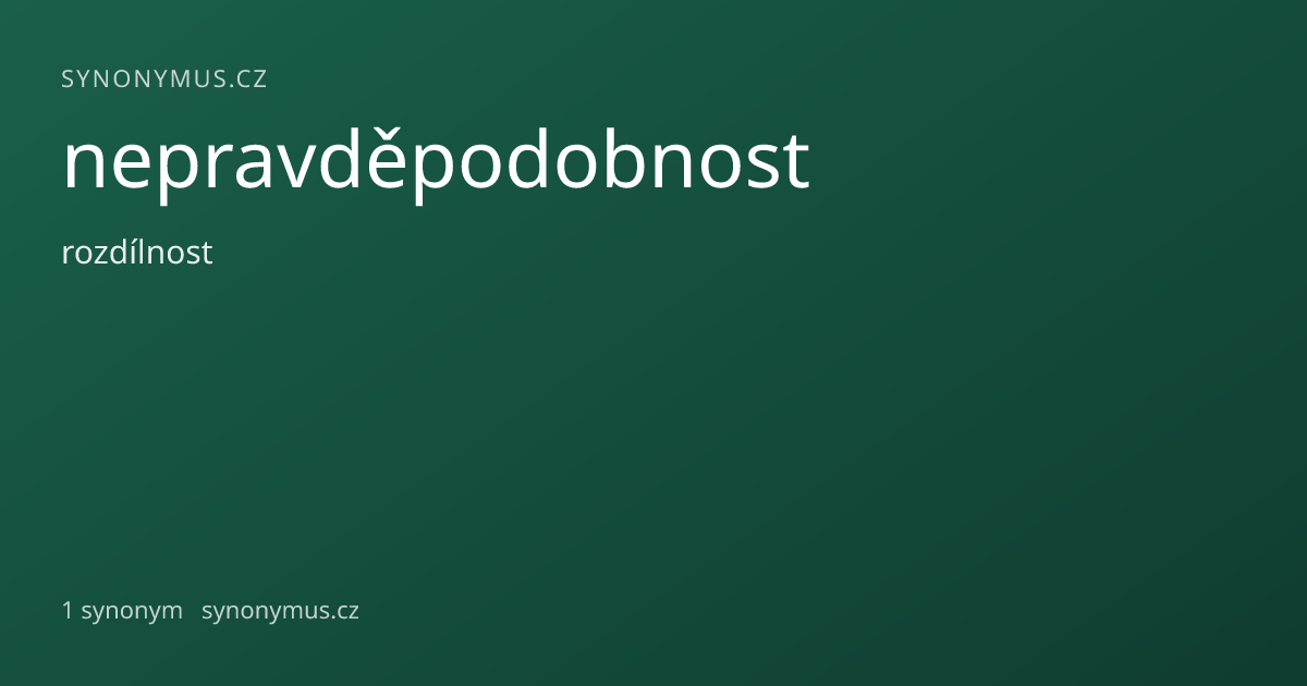 Náhled odkazu: nepravděpodobnost