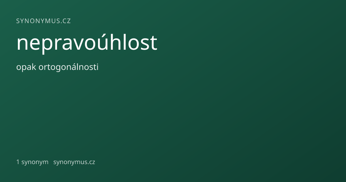 Náhled odkazu: nepravoúhlost