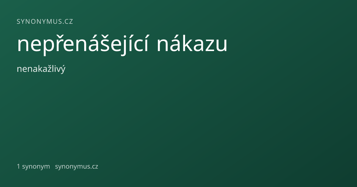 Náhled odkazu: nepřenášející nákazu