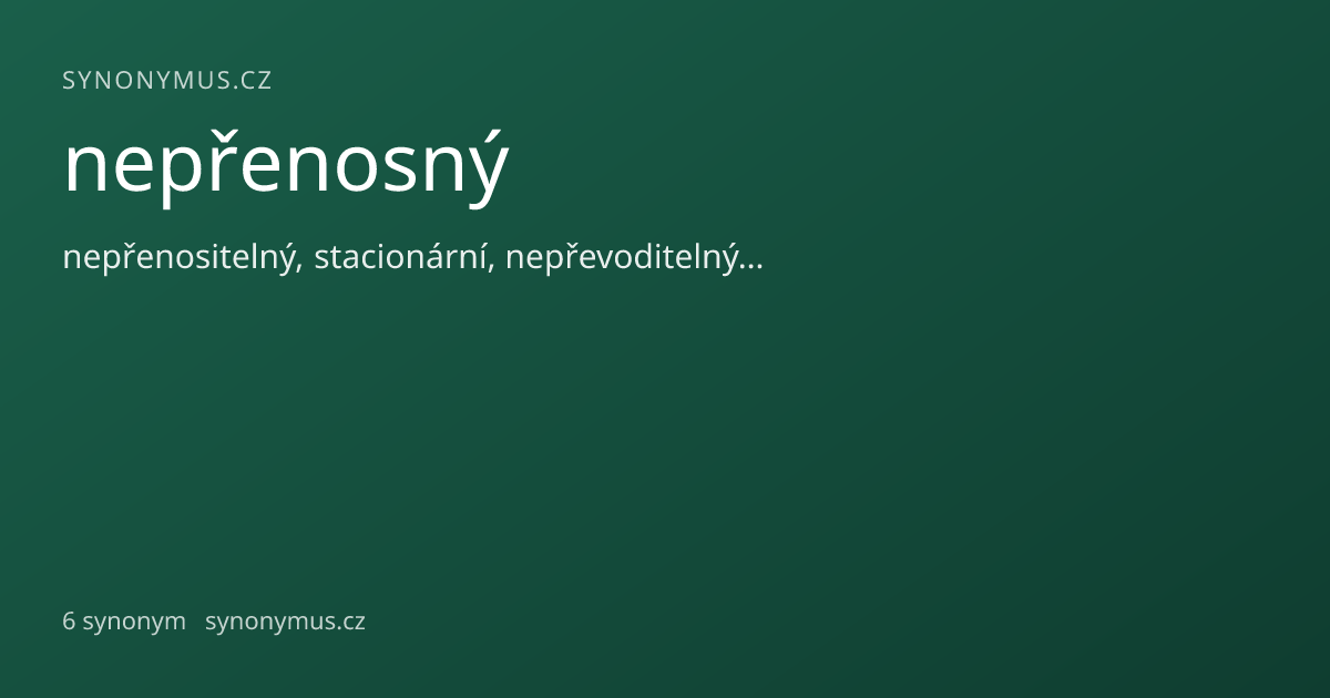 Náhled odkazu: nepřenosný