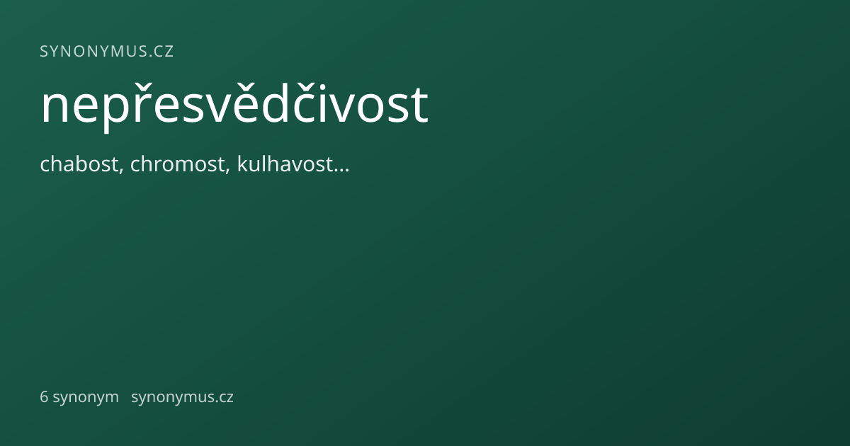 Náhled odkazu: nepřesvědčivost