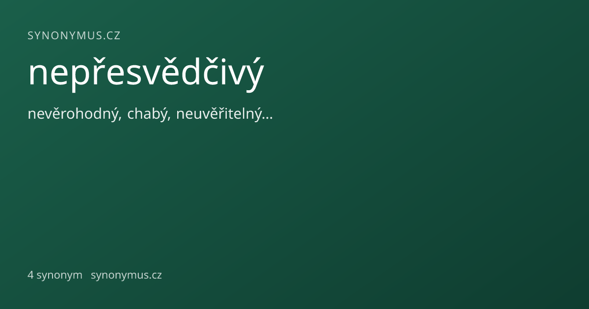 Náhled odkazu: nepřesvědčivý
