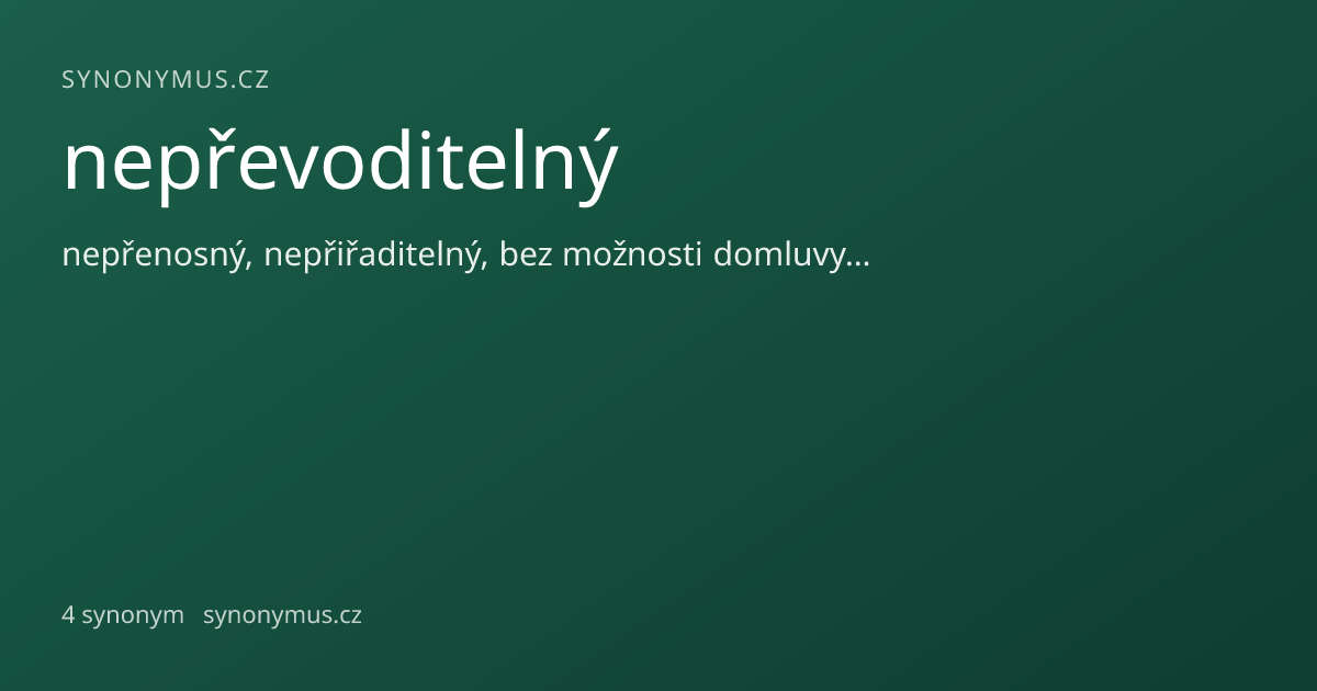 Náhled odkazu: nepřevoditelný