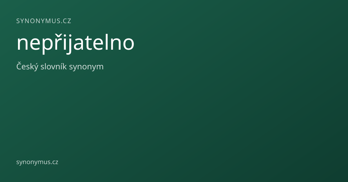 Náhled odkazu: nepřijatelno