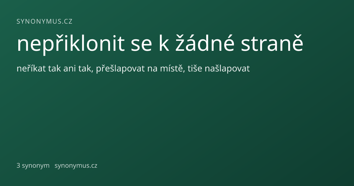 Náhled odkazu: nepřiklonit se k žádné straně