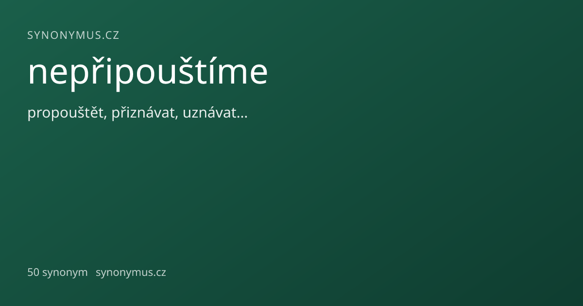 Náhled odkazu: nepřipouštíme