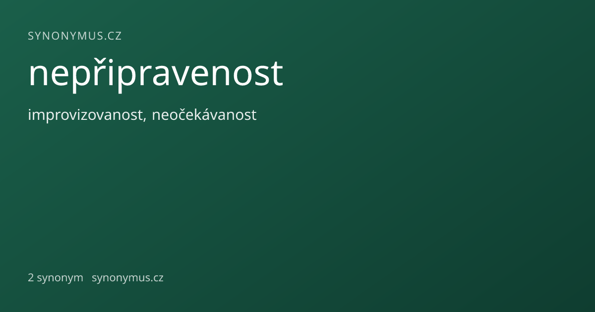 Náhled odkazu: nepřipravenost