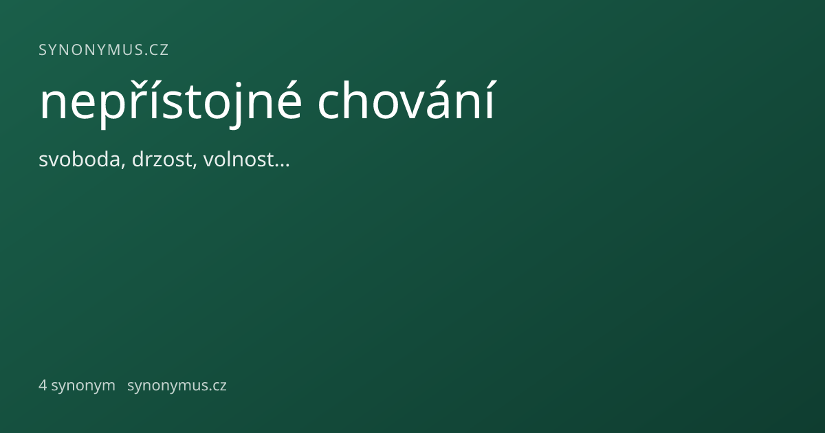 Náhled odkazu: nepřístojné chování