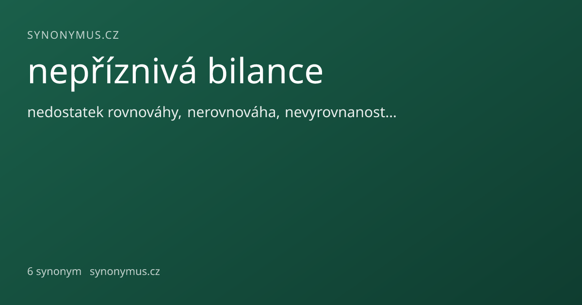 Náhled odkazu: nepříznivá bilance