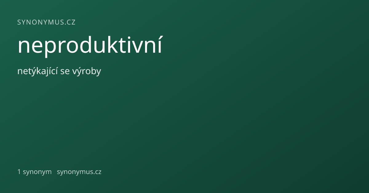 Náhled odkazu: neproduktivní