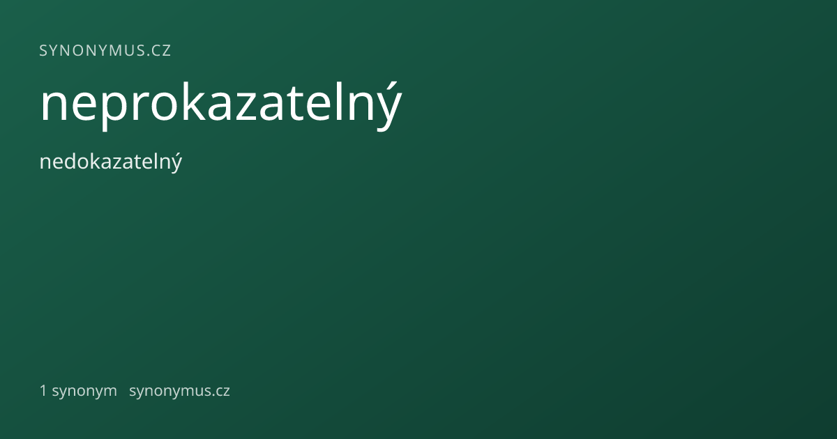 Náhled odkazu: neprokazatelný