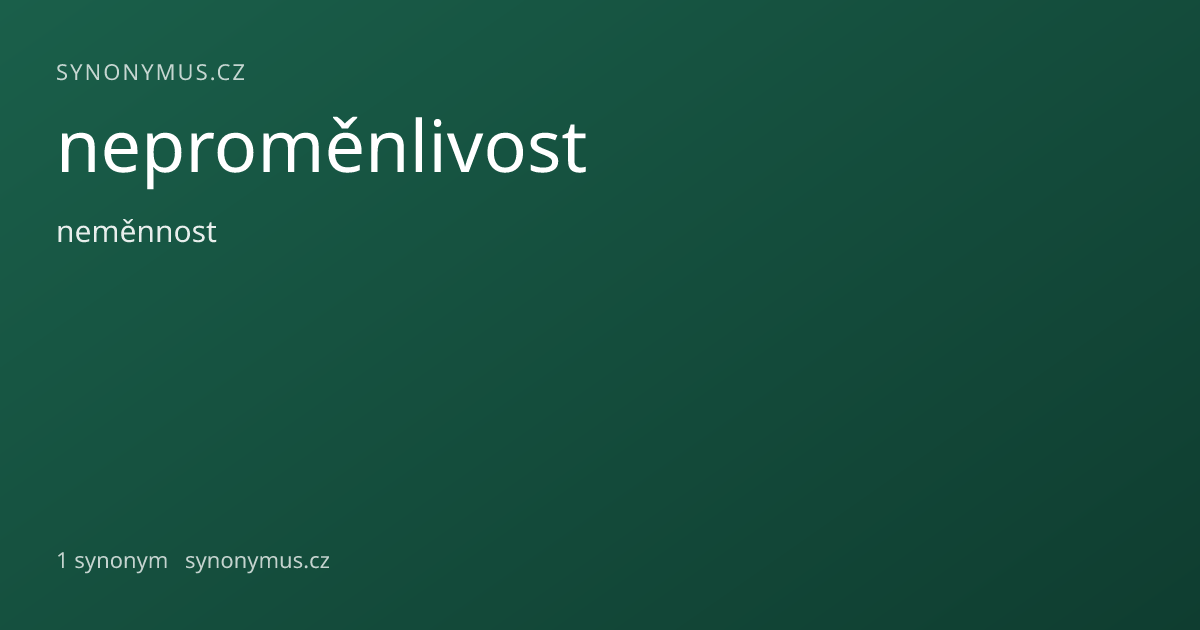 Náhled odkazu: neproměnlivost