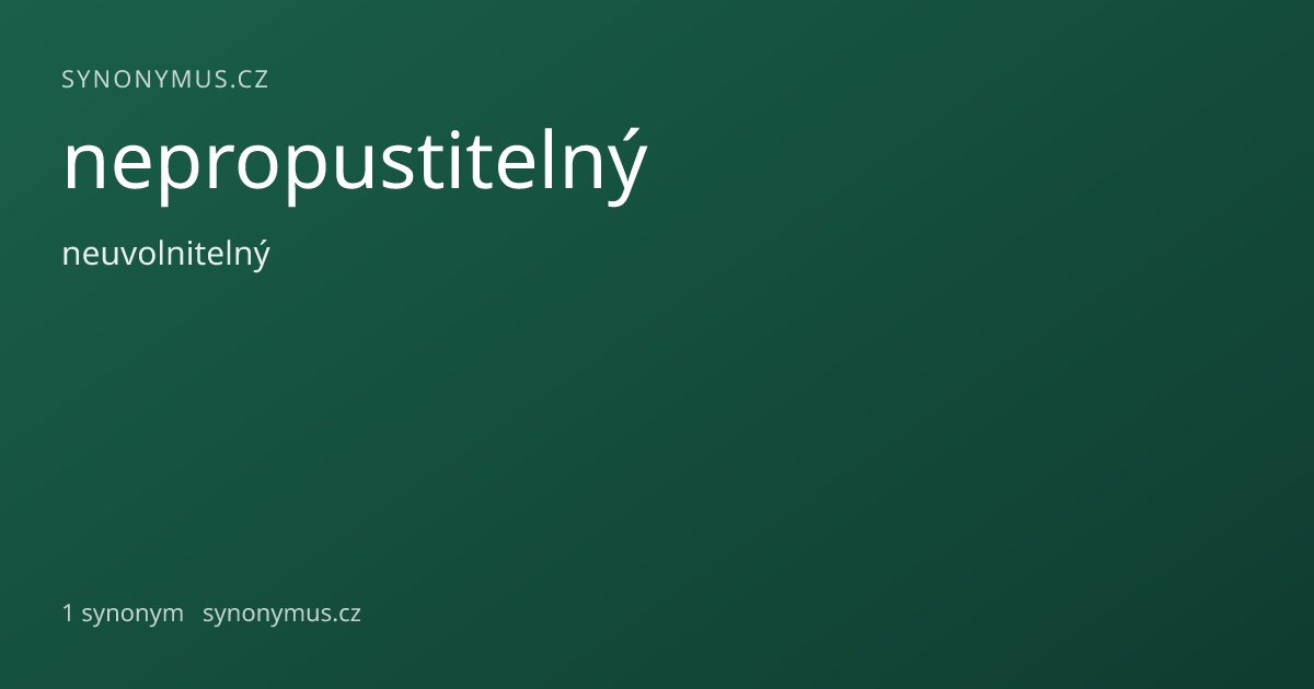 Náhled odkazu: nepropustitelný