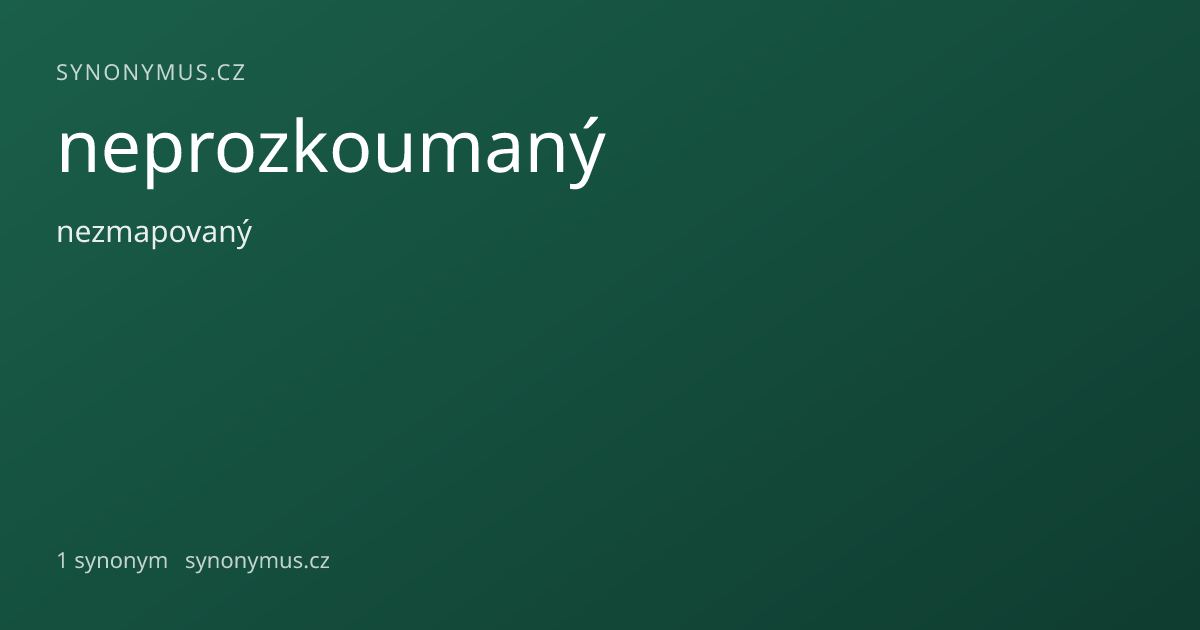 Náhled odkazu: neprozkoumaný