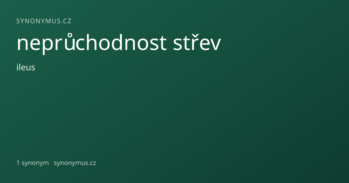 Náhled odkazu: neprůchodnost střev