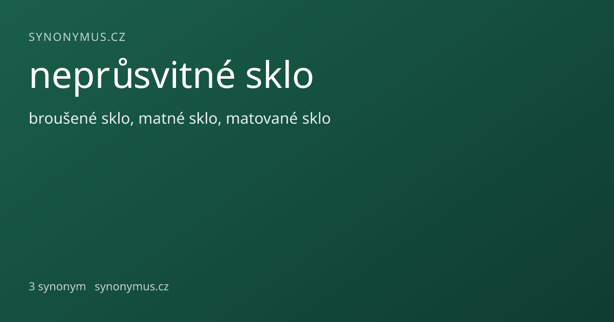 Náhled odkazu: neprůsvitné sklo