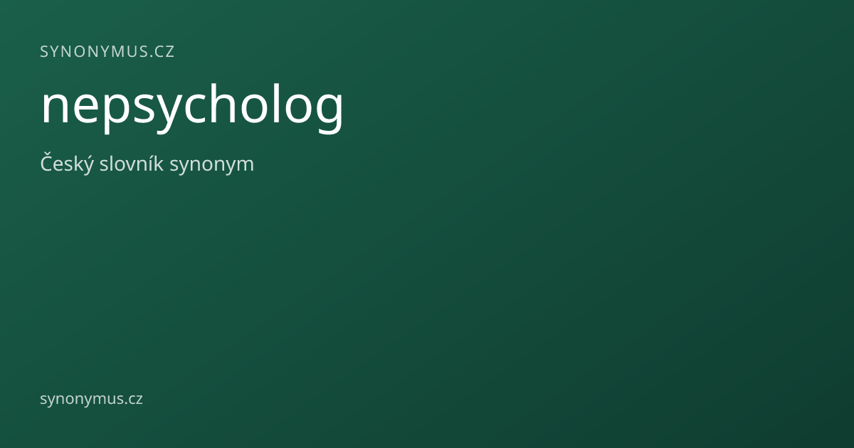 Náhled odkazu: nepsycholog