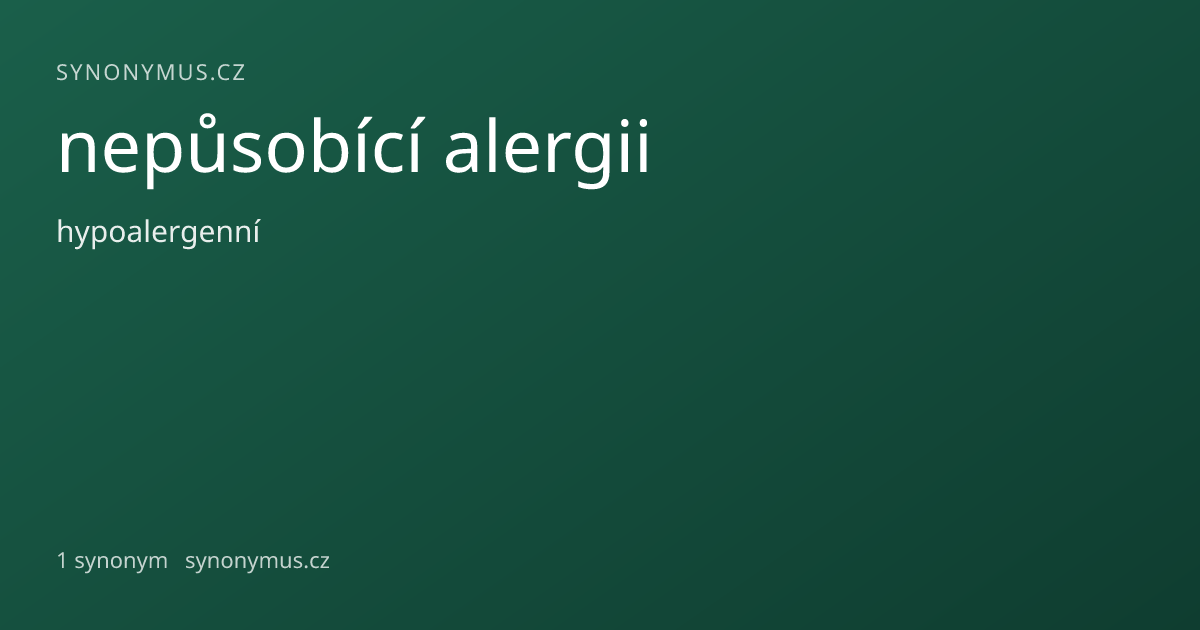 Náhled odkazu: nepůsobící alergii